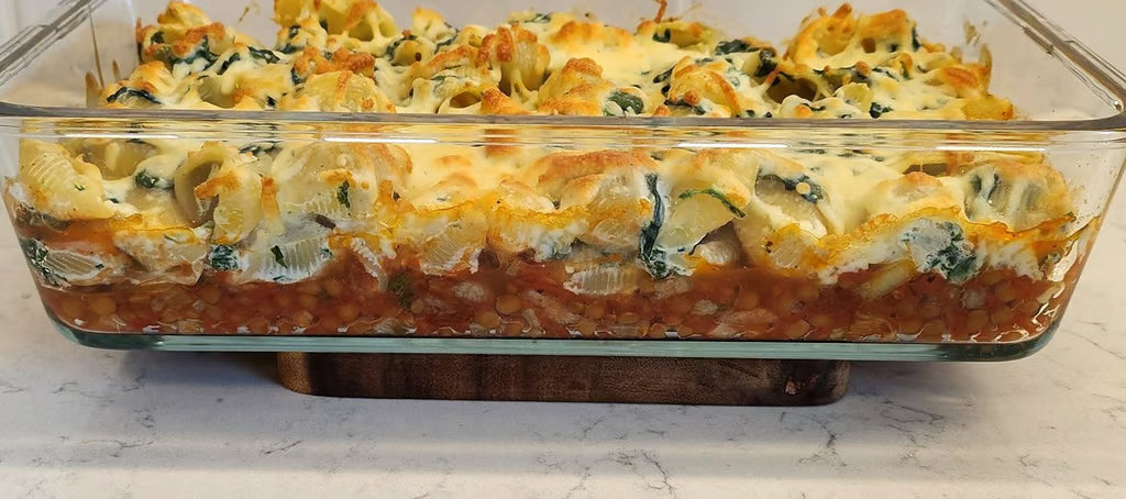 Linssi-pinaatti pasta