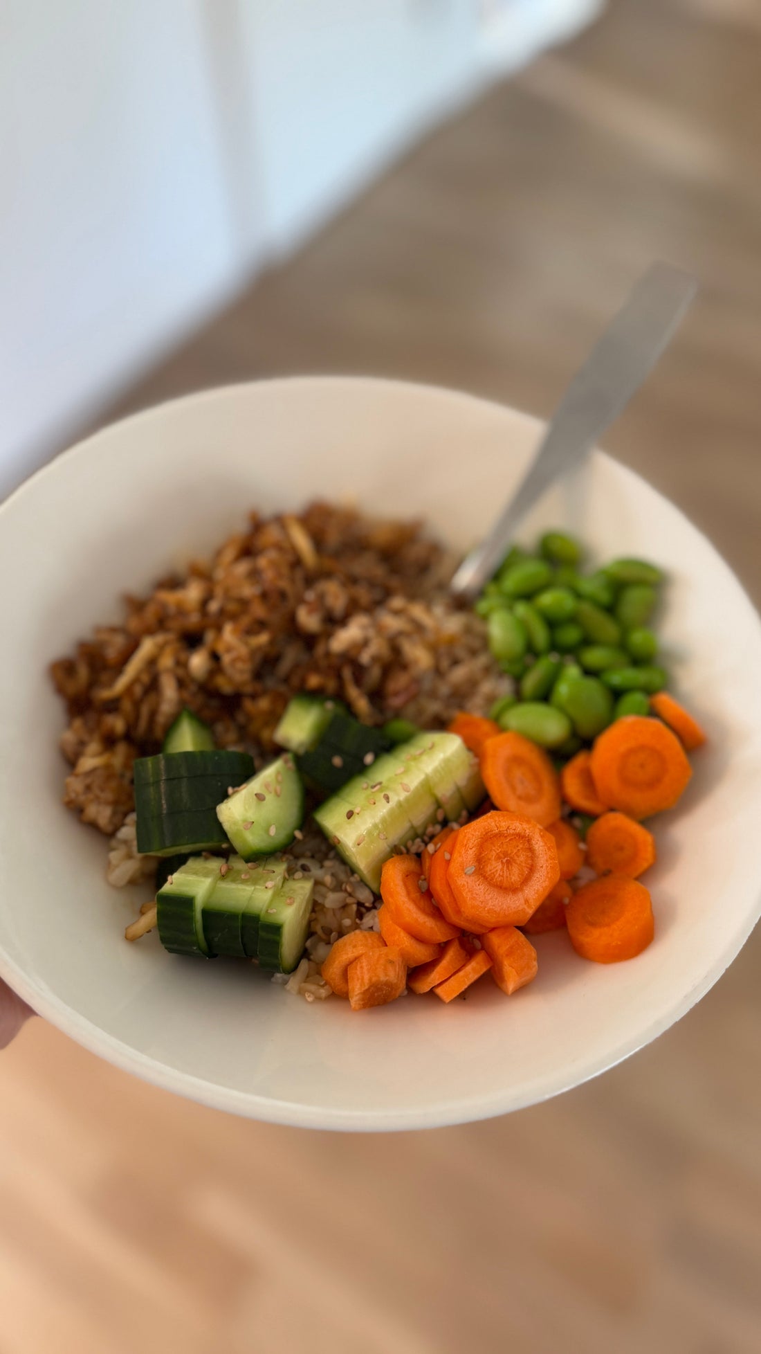 Crispy tofu poke bowl