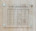 Lukujärjestys (tyhjä) jääkaapin oveen