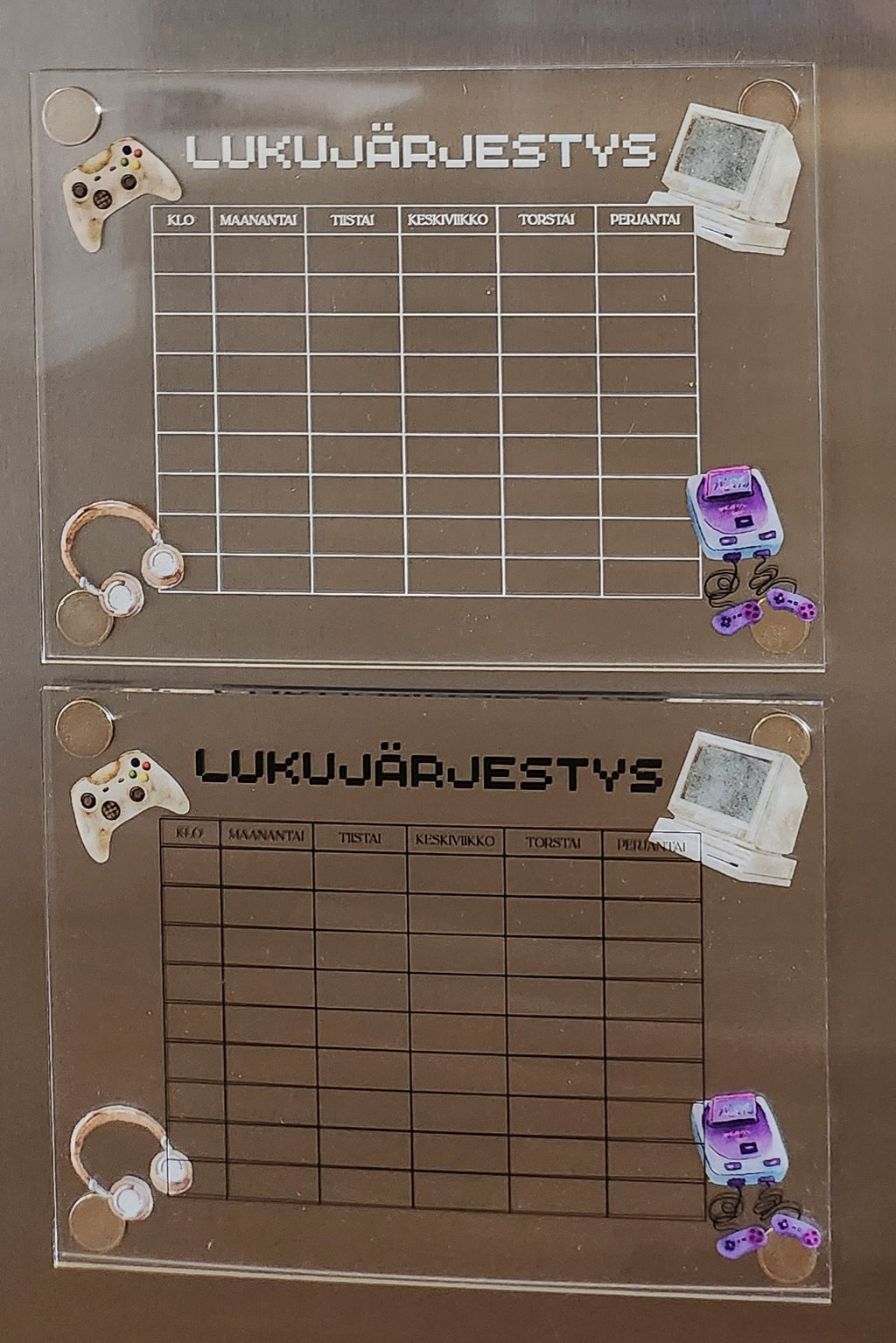 Lukujärjestys (tietokone) jääkaapin oveen