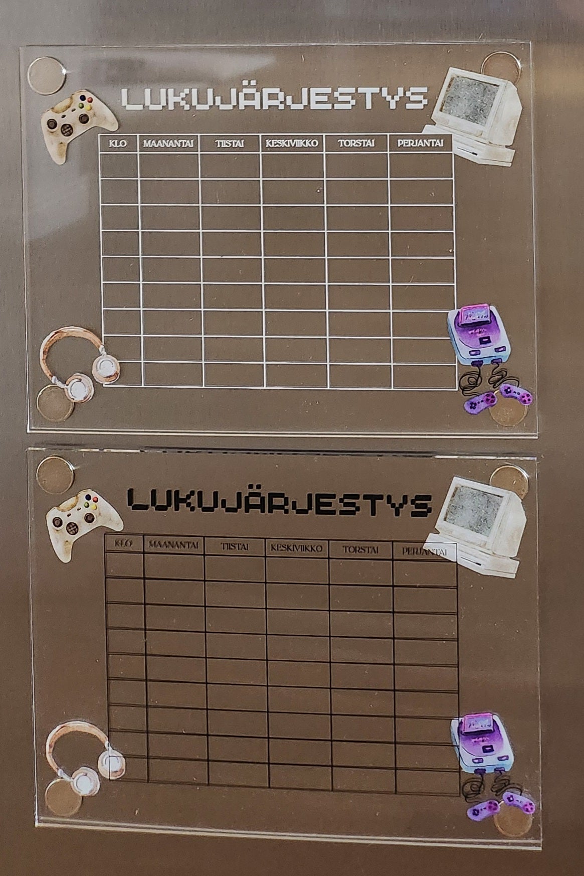 Lukujärjestys (tietokone) jääkaapin oveen