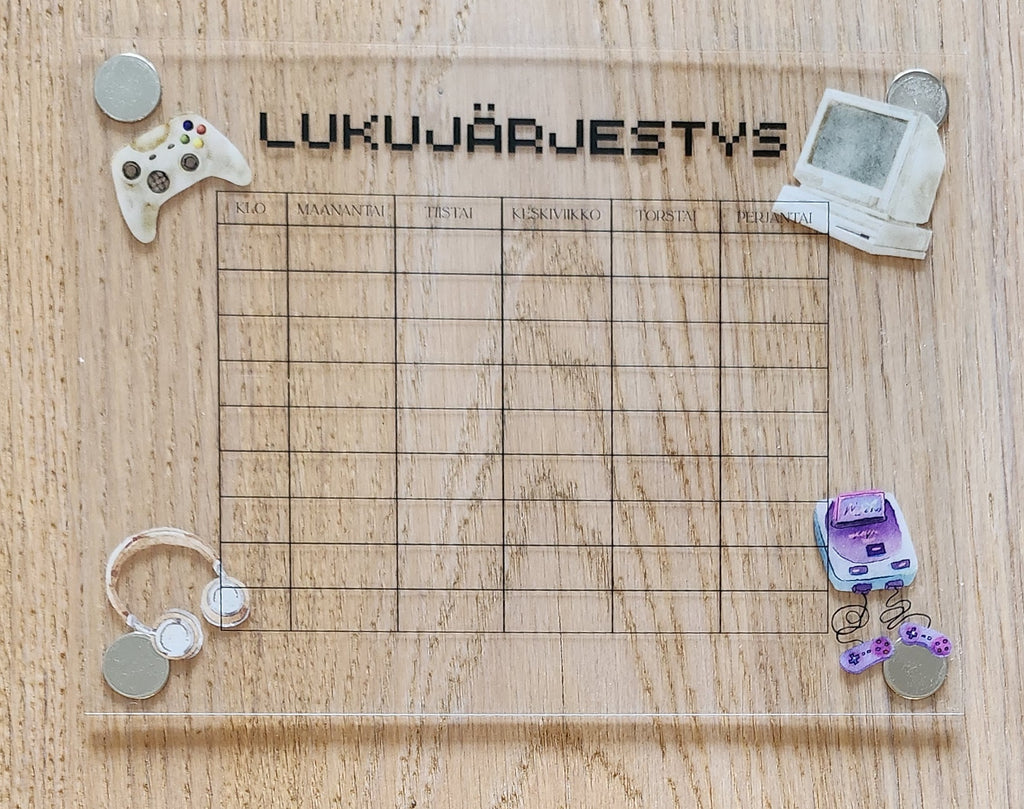 Lukujärjestys (tietokone) jääkaapin oveen