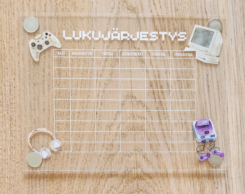 Lukujärjestys (tietokone) jääkaapin oveen
