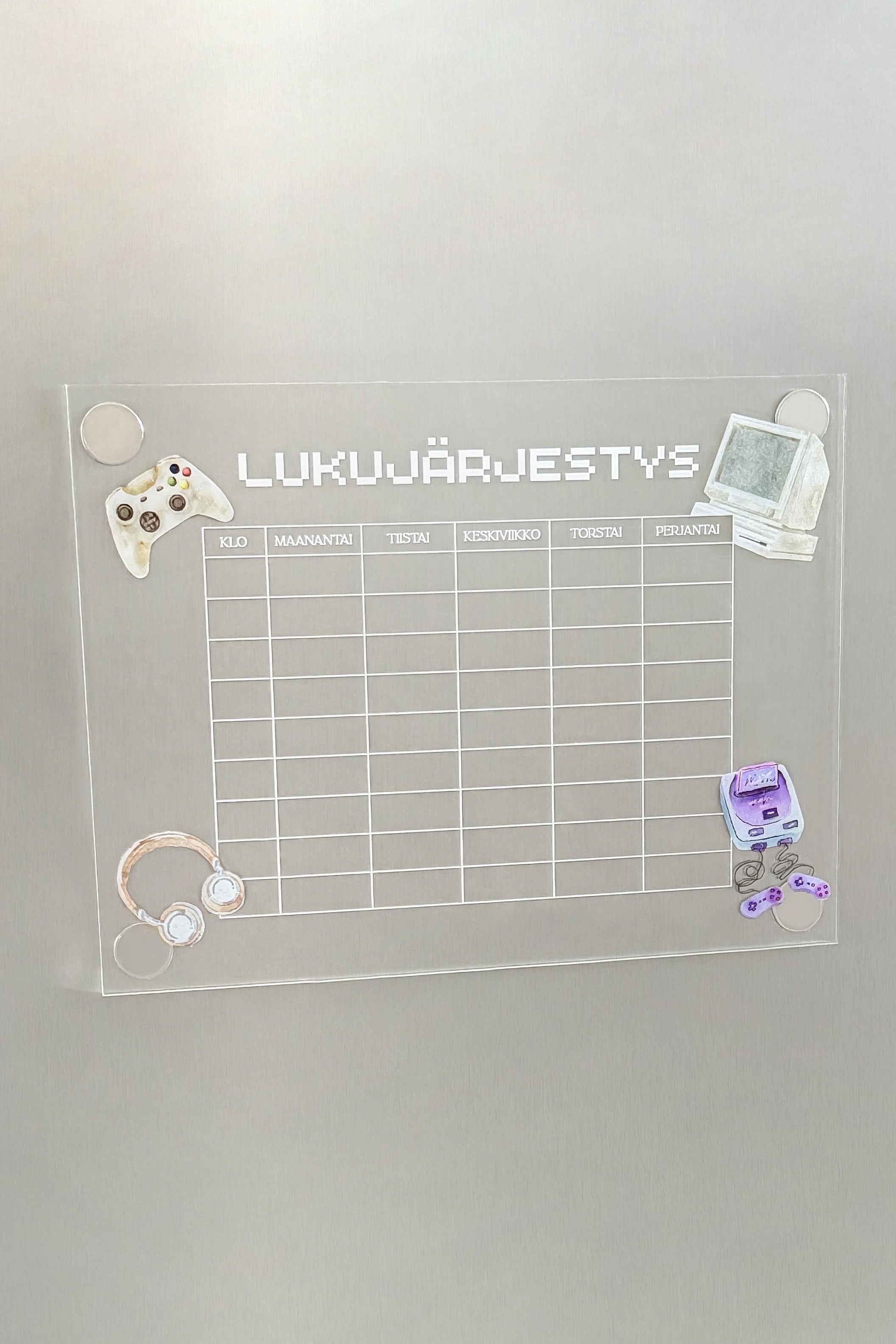 Lukujärjestys (tietokone) jääkaapin oveen